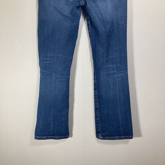 AG Adriano Goldschmeid Jeans 26 (26x27") Blue Mid Rise Straight Leg Distressed - Picture 12 of 15